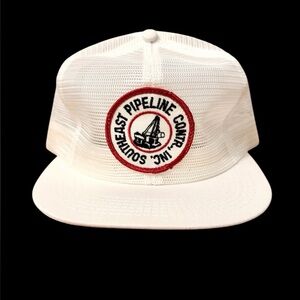 Vintage All Mesh Trucker Hat Cap Snapback Oil Patch All Mesh K-Products USA RARE